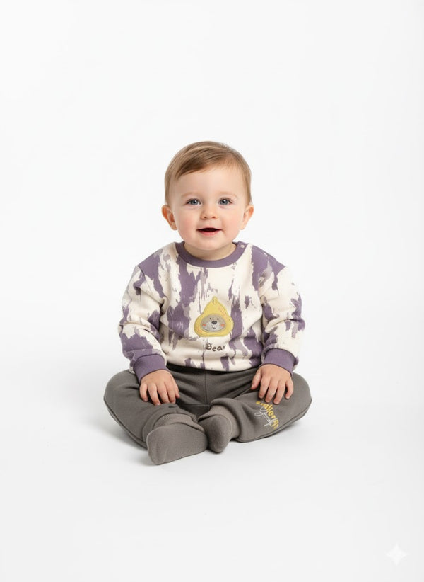 Cozy Tie-Dye Baby Sweatshirt & Jogger Set