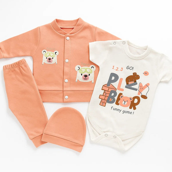 Infant Baby Boy 4-Piece Outfit Set