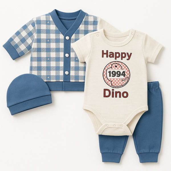 Infant Baby Boy 4-Piece Outfit Set